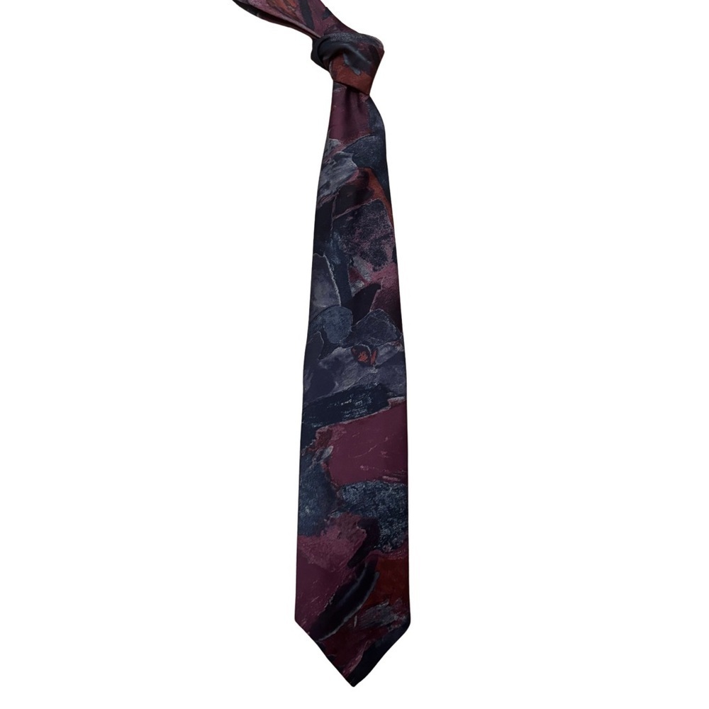 Vintage Italian Silk Abstract Multicolor Tie